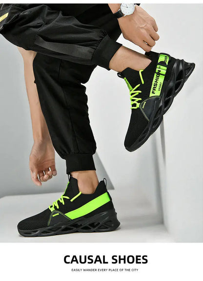 Modieuze paarse casual sneakers in de aanbieding voor dames en heren – Blade hardloopschoenen, grote maat 48, lichte ademende sportschoenen voor heren, mesh sneaker