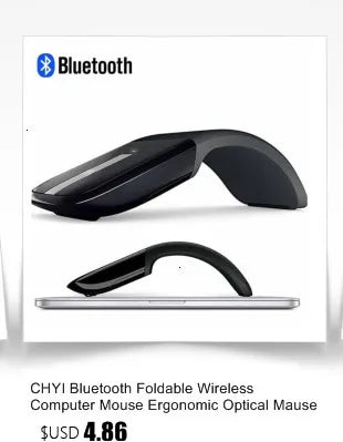 Bluetooth Wireless Arc Touch Mouse For Microsoft PC Laptop 1200DPI Optical Folding Mause Slim Notebook Gaming Computer Mice