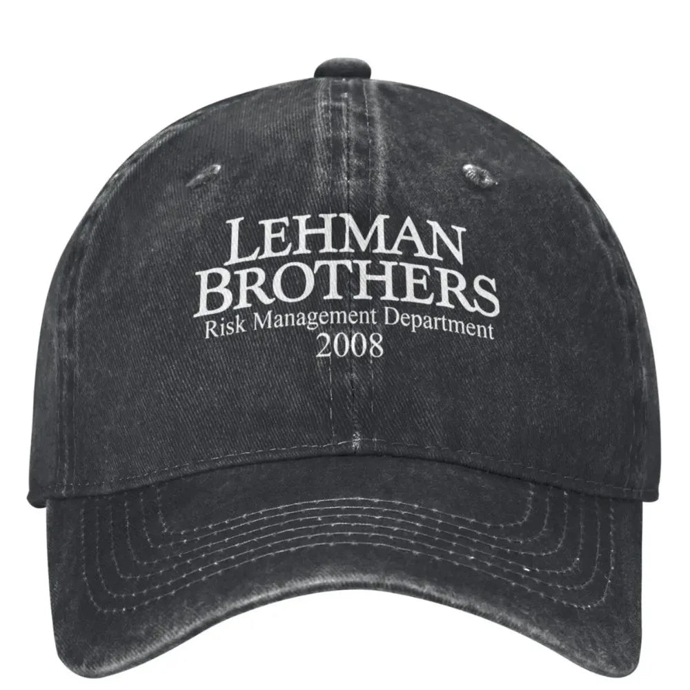 Cappellino da baseball Lehman Brothers Risk Management - Fallimento della banca - Cappellino da camionista - Cappellino da tennis - Cappellino da skate - Cappellino snapback - Cappellini da baseball da donna