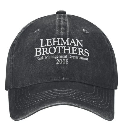 Cappellino da baseball Lehman Brothers Risk Management - Fallimento della banca - Cappellino da camionista - Cappellino da tennis - Cappellino da skate - Cappellino snapback - Cappellini da baseball da donna