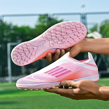 Nouvelles chaussures de football pour hommes, crampons longs d'entraînement, chaussures de football pour matchs en extérieur, crampons pour garçons et adultes, respirantes, antidérapantes, confortables pour le sport