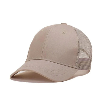 Casquette de baseball pour homme et femme, casquette d'été d'extérieur, casquette de soleil camouflage, casquette en maille respirante, couleur unie, casquette snapback, casquette pour homme