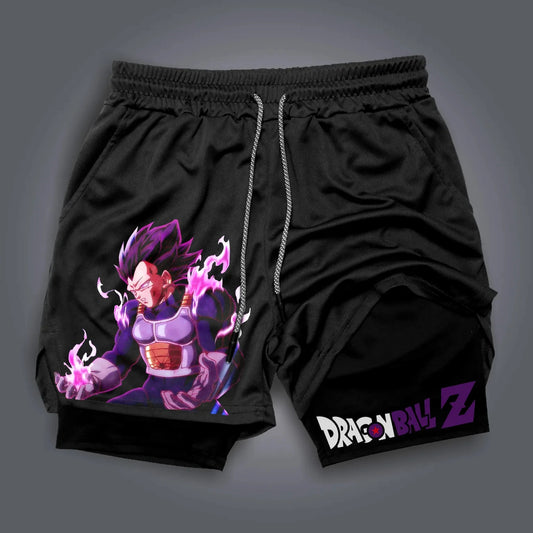 Dragon Ball Peripheral Printing Double-layer Shorts GOKU American Sports Comfortable Fashion Summer Men's Loose Breathable Pants