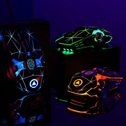 New Professional Gaming Mouse 3200dpi 7 Buttons Backlit Computer Mouse Support Macro Definition Mechanical Wired Silent Mouse