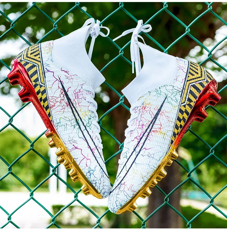 Chaussures de football pour enfants, crampons de football pour garçons et filles, chaussures de sport d'extérieur légères, durables et antidérapantes pour les jeunes