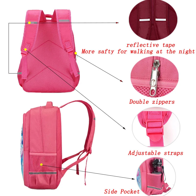 16" Fortnite Cartoon Red Backpack Unisex Dual Zipper Large Capacity School Bag Kids Bookbag Boys Girls Ages 5-8