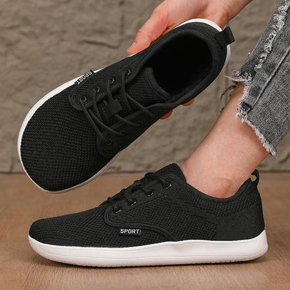 Women's Walking Flat Shoes Soft Mesh Suitable for Travel Wide Palms Lightweight Support Fitness and Leisure Sports Shoes for Men