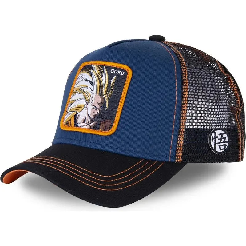 ALL Styles Dragon Ball Baseball Cap Snapback Peaked Cap Men's Embroidery Hip-Hop Cap Style Sun Visor Adjustable Trucker Mesh Cap
