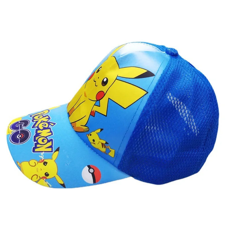 Kreslená baseballová čepice s motivem Pokémona Pikachu, nastavitelná, Pokemon Cosplay, Hip Hop, pro děti, dívky i chlapce, anime postavičky, hračky, dárky pro děti