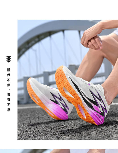 NEW Running Shoes Carbon Board Marathon Men Sports Breathable Lightweight Women's Comfortable Athletic Nonskid Sneakers Casual