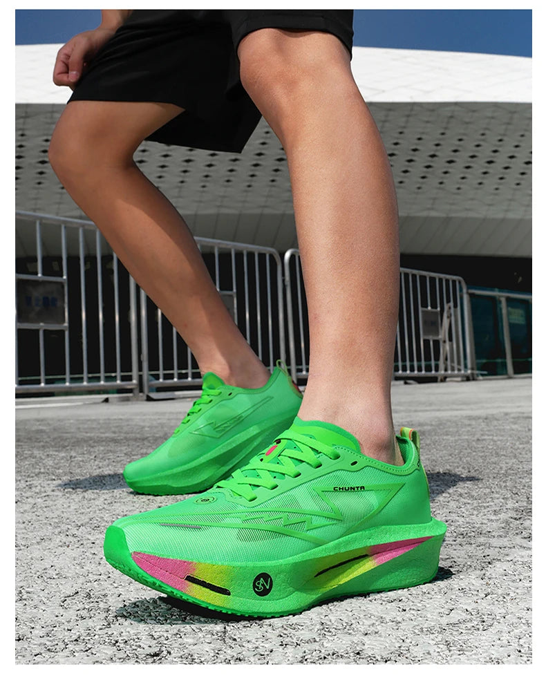 Running Shoes Carbon Board Specialty Marathon Men Sports Breathable Lightweight Women's Comfortable Nonskid Chunta Sneakers