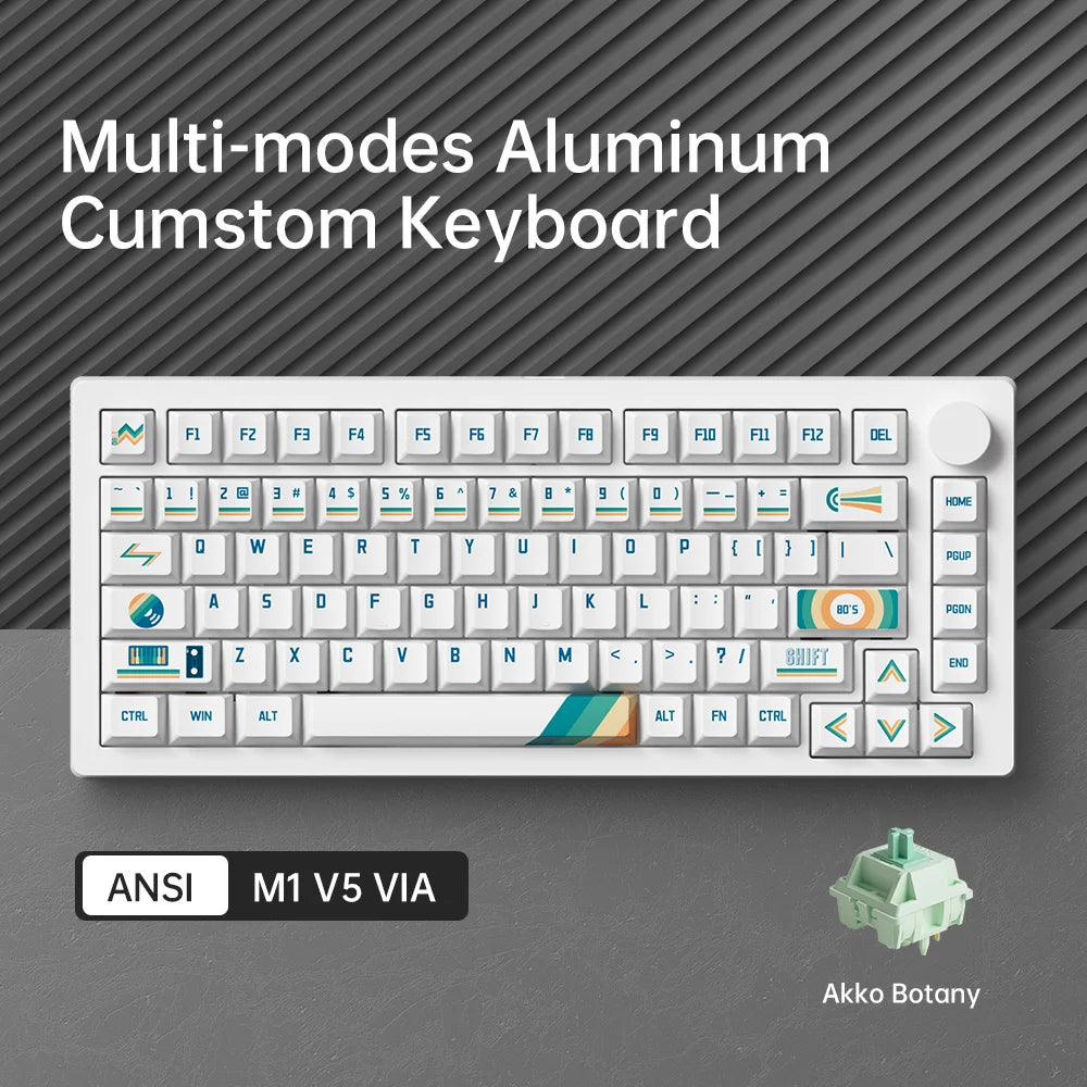 Akko MonsGeek M1 V5 Three-mode Mechanical Keyboard/Barebone Kit VIA 75% 3/5 Pin Customized Hot Swap RGB Rapid Disassemble Gasket