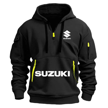 Suzuki's newmen's hooded sweatshirt casual outdoor sports sweatshirt warm for autumnandwinter perfect for motorcycle enthusiasts