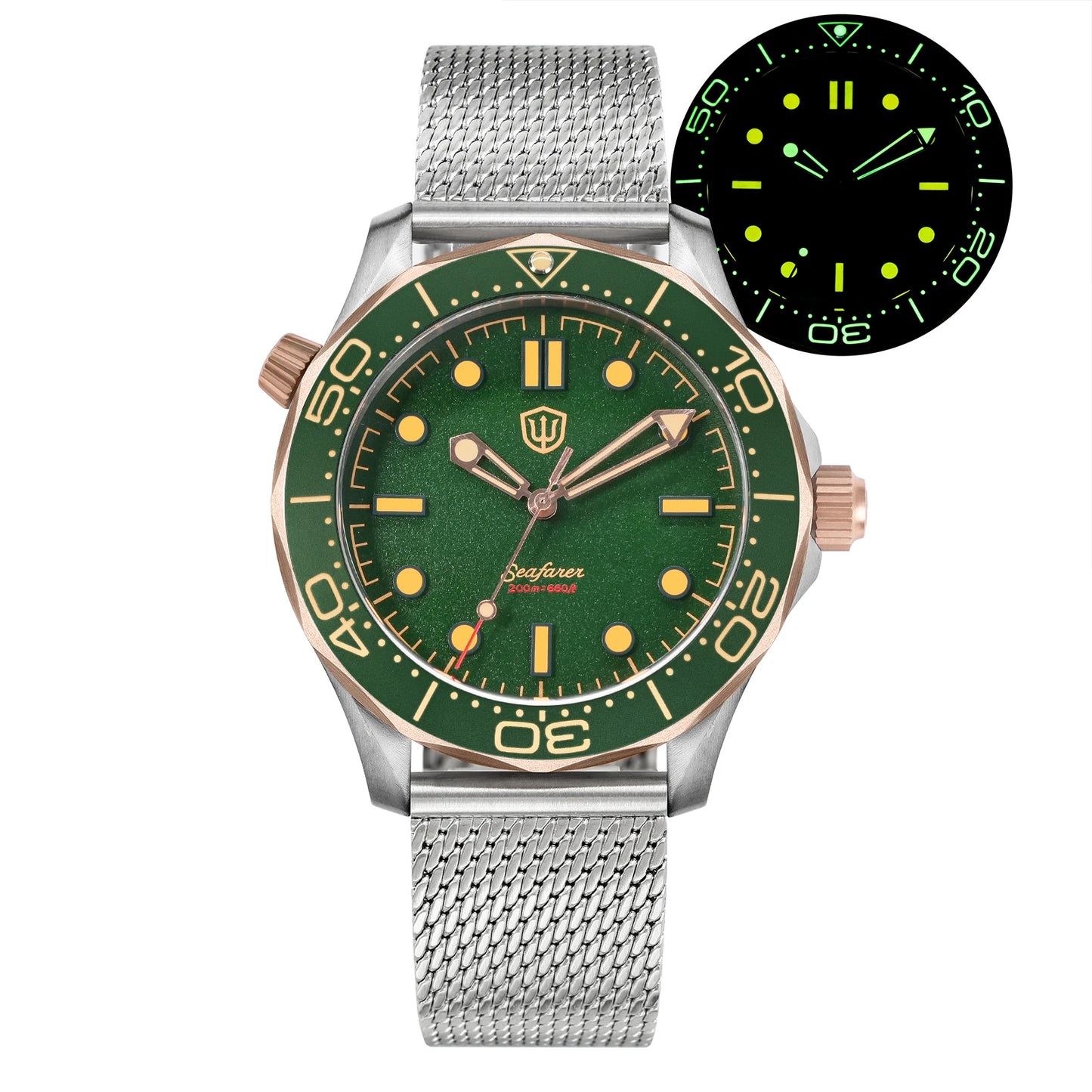 Watchdives 42mm Titanium Dive Watch NTTD VH31 Sweep Second Quartz Movement 200m Waterproof Super Luminous Men Watches
