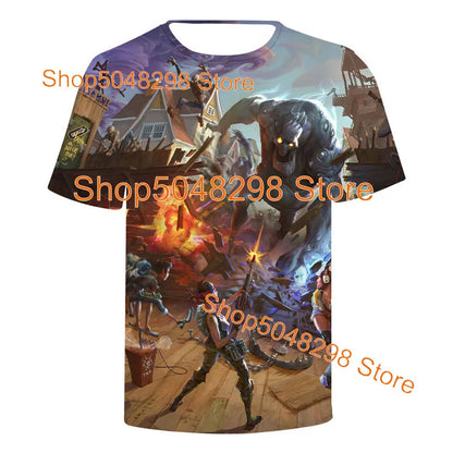 Bushranger Fortnite T-Shirt für Kinder, 3D-Print Banana Peely T-Shirt für Herren und Damen, Tee im Battle-Royale-Game-Design, Sommer-Top, Geburtstagsgeschenke