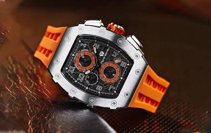 Orologio da uomo TSAR BOMBA New TB8204, cronografo al quarzo giapponese, impermeabile 50M, stile sportivo fashion, orologio da polso di lusso, regalo da uomo