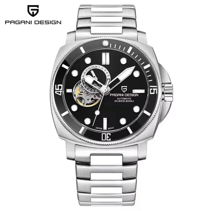 PAGANI DESIGN 2026 Original 43MM Men's Automatic Mechanical Watch NH39 200M Waterproof AR Sapphire Mirror Watches For Men ﻿