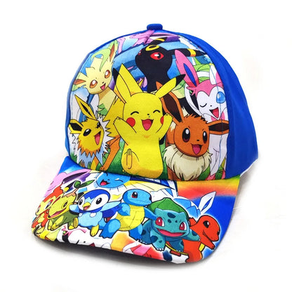 Kreslená baseballová čepice s motivem Pokémona Pikachu, nastavitelná, Pokemon Cosplay, Hip Hop, pro děti, dívky i chlapce, anime postavičky, hračky, dárky pro děti