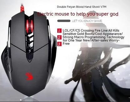 Bloody V7M Wired Mouse RGB Lightweight Ergonomics Design 4000dpi Pc Office E-sports Gaming Macro Programming Mouse for CF LOL CS