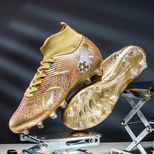 New Men's Football Boots Training Soccer Shoes Breathable Grass Cleats Match Long Spikes Indoor Sneakers Ultralight Drop Shipping