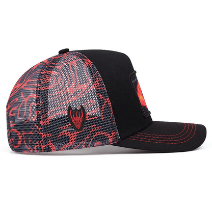 Casquette de baseball graffiti « Œil de Sauron », casquette en maille hip-hop, casquette de camionneur