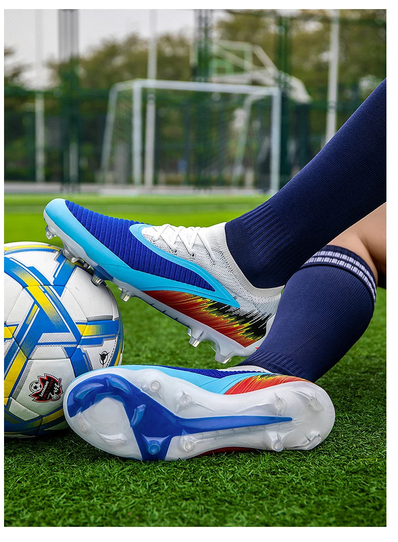 Nuove scarpe da calcio da uomo per partita e allenamento, tacchetti antiscivolo con tacchetti lunghi FG, ultraleggere da outdoor, sneaker, dropshipping