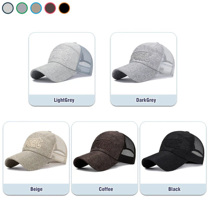 Muoti Ulkoilu Urheilu Baseball-lippis Rento Snapback-lippis Pellavaverkkokangas, brodeeraus Sopii keväälle, kesälle ja syksylle