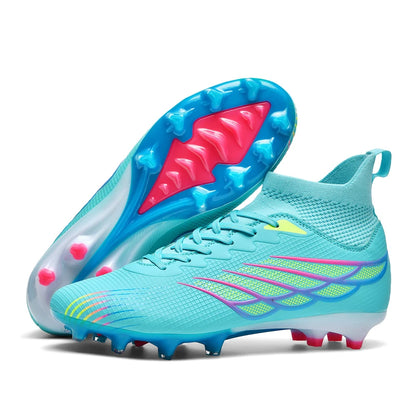 Superfly FG bottes de Football crampons de Football en plein air chaussures noires chaussures de Sport professionnelles souples bottes confortables respirantes grande taille