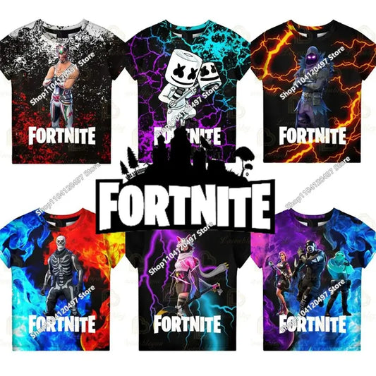 Battle Royale 3D Fortnite T-Shirt – Shirts für Herren und Damen, Jungen und Mädchen, Victory-Cartoon-Oberteile, Teenager-Kleidung, Kinder-Hero-Game-Shirts und Tops