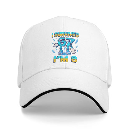 Unisex 8-års fødselsdag „I'm 8 Year Old Six Seven Bruh 6 7 Brainrot Meme Hat“ solbaseballkasketter Nye baseballkasketter Solcremehatte
