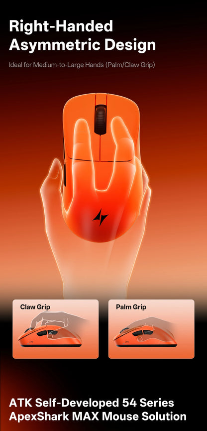 ATK Blazing Sky Z1 V2 Ultimate Wireless Mouse PAW3950 Ultra Dual 8K Gaming Mouse Ergonomic Self Developed Medium Large Hand