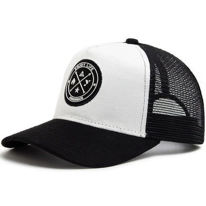 Baseballová čepice Four Seasons Mesh pro ženy a muže, módní, ležérní, prodyšná, s písmenem a ikonou, unisex, hiphopová, truckerová, outdoorová, sportovní, čepice typu „dad hat“