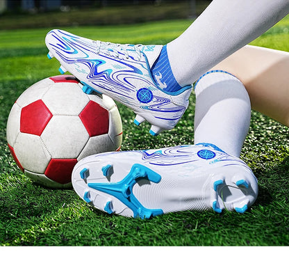 Kids Youth Soccer Cleats Football Shoes Men Non Slip Breathable Lightweight Training Sneakers Boys Children Football Match Boots