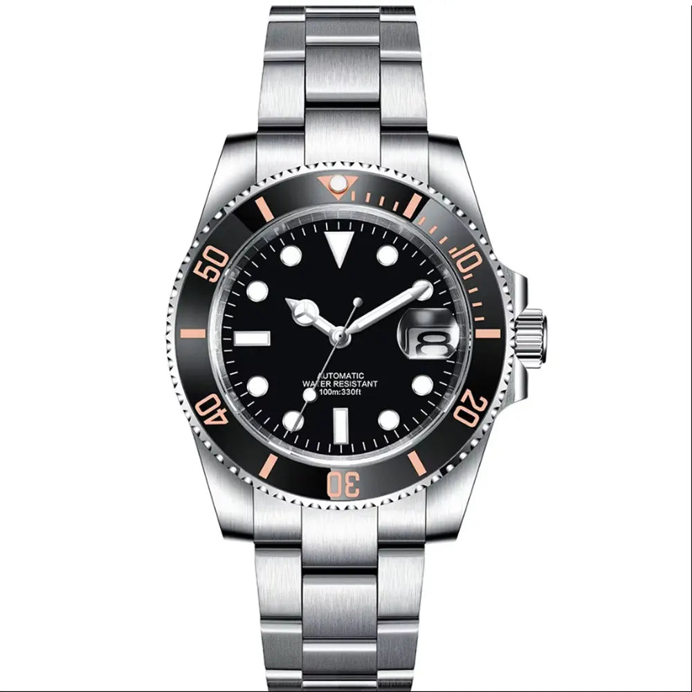 DIY Custom Automatic Watch Logo for Men High Quality NH35 Diving Mechanical Watches Sapphire Waterproof Ceramic Bezel 120 Click