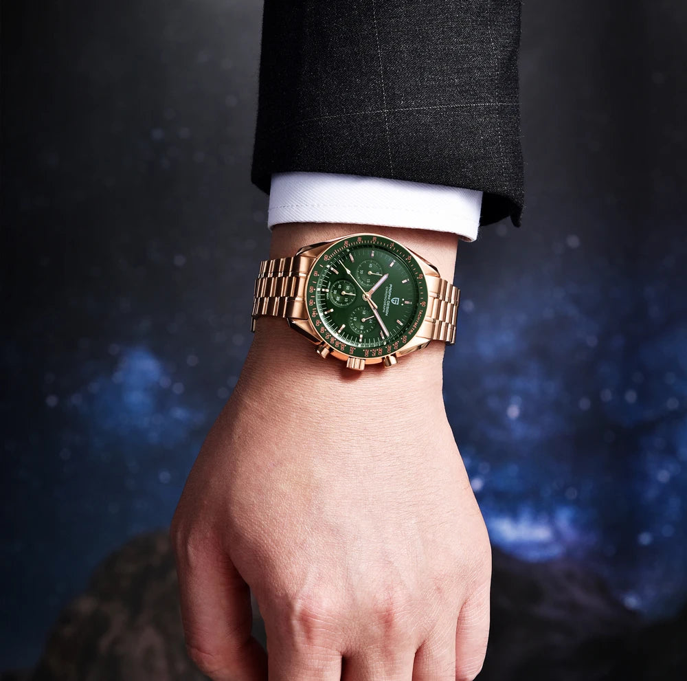 PAGANI DESIGN 2026 New Moon Watch For Men Quartz Multifunction Chronograph Sports Mens Watches Top Brand Luxury Sapphire Mirror