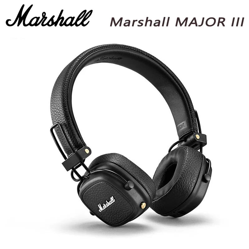 Marshall MAJOR III Bluetooth Wireless Headphones Earphones Deep Bass Foldable Sport Gaming Rock Headset Reduction Microphone