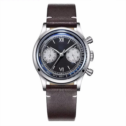 ADDIESDIVE Reloj Hombre  Multifunctional Chronograph Watch VK64 Leather Watch 10Bar Waterproof Mens Quartz Watches часы