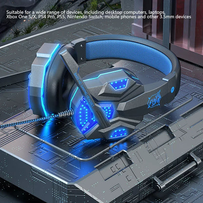 Creative Wired Gaming Headphones High Quality Microphone Led Light Bass Stereo PC Gaming Headset For Computer PS4 PS5 Xbox