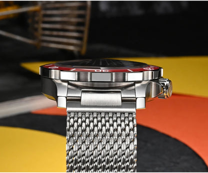 San Martin Original Design Diver 39.5mm V2 Men Watch NH35 Automatic Mechanical Watch Milanese Bracelet Waterproof 200m Luminous