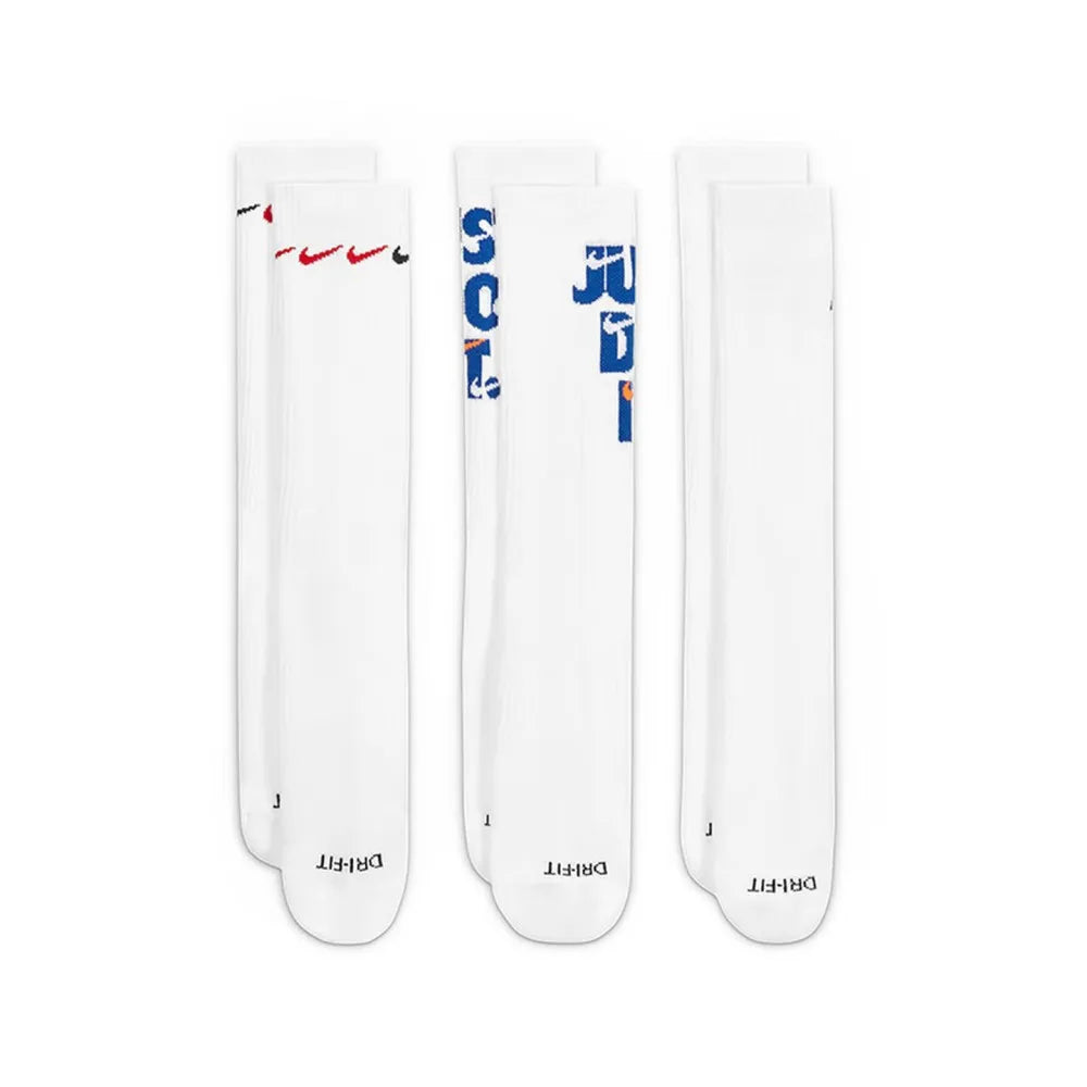 Chaussettes de sport tendance Nike pour homme et femme (confortables et respirantes), lot de 3 DH3822-902