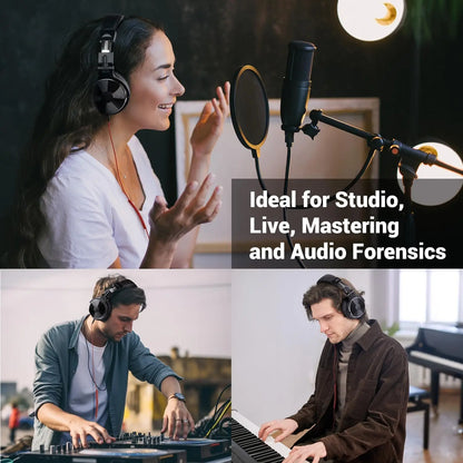OneOdio Pro-10 Studio Monitoring Headphones – Wired HiFi Over-Ear Headset with 50mm Drivers, Deep Bass & Professional Audio