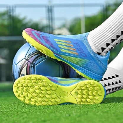 Nouvelles chaussures de football pour hommes, crampons de sport d'extérieur pour garçons et adultes, bottes de football d'entraînement respirantes, antidérapantes, à crampons longs, confortables
