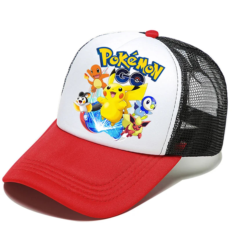 Pokémonová baseballová čepice Pikachu Charizard Gengar kreslená postavička čepice s kšiltem pro děti i dospělé letní outdoorová sportovní čepice pro chlapce ležérní módní čepice dárek