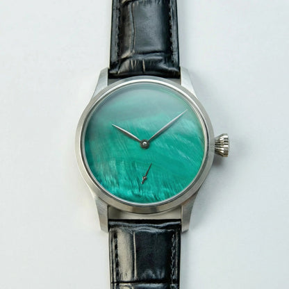 CORGEUT 42mm Custom Logo Watch Men ST3621 Hand Wind Mechanical Green MOP Dial Sapphire Glass Luxury Personalized Wristwatch