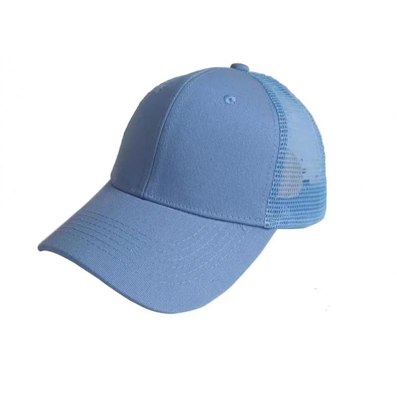 Casquette de baseball pour homme et femme, casquette d'été d'extérieur, casquette de soleil camouflage, casquette en maille respirante, couleur unie, casquette snapback, casquette pour homme