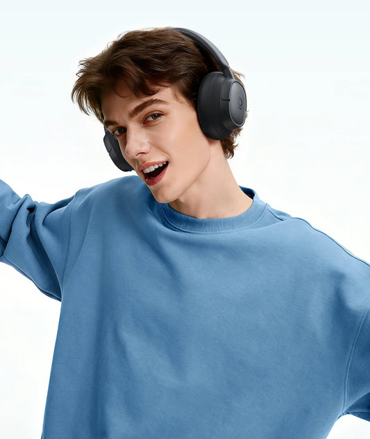 Bezprzewodowe słuchawki Baseus Bass BH1 NC Lite ANC z technologią redukcji szumów, Bluetooth 6.0, baterią o żywotności 80 godzin, nauszne