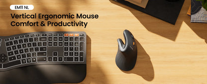 Ergonomic Mouse Wireless Vertical Mouse or Computer iPad Mac Windows 3 Adjustable DPI Multi-Device Connection