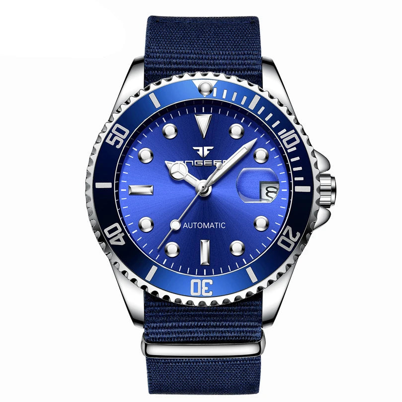 BINBOND mekaniske armbåndsure til mænd, luksuriøse, selvlysende, vandtætte, automatiske, med tourbillon, skeletterede