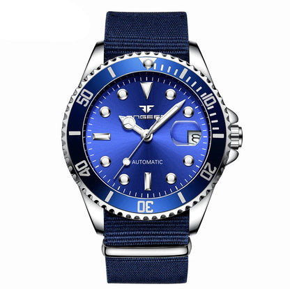 BINBOND mekaniske armbåndsure til mænd, luksuriøse, selvlysende, vandtætte, automatiske, med tourbillon, skeletterede