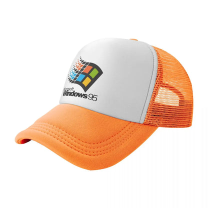 Windows 95 Geeks Nerd Mesh Baseballové čepice Unisex Módní sluneční čepice Nastavitelné čepice typu snapback Rybářské čepice Velkoobchod Nové čepice typu trucker